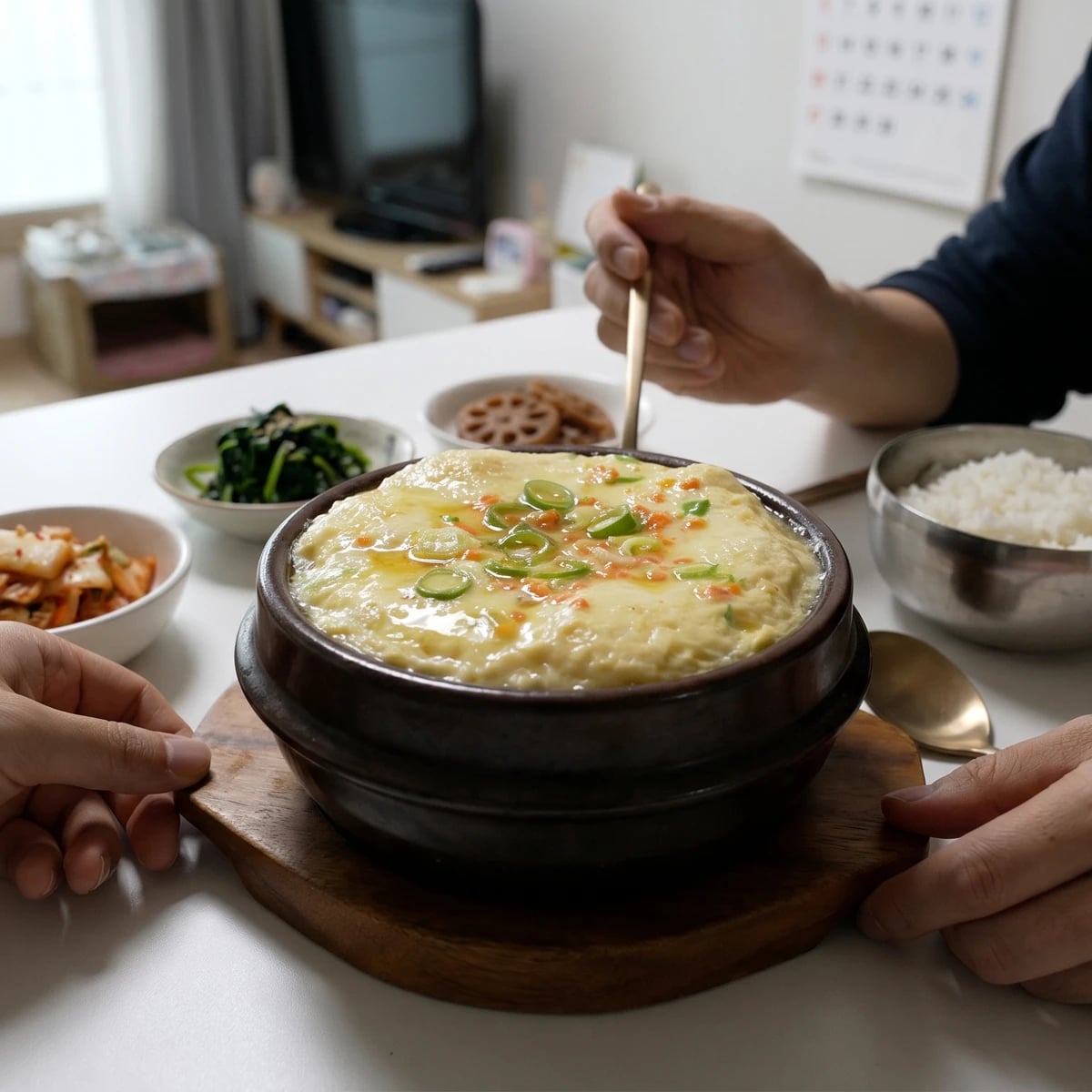 Gyeran-jjim (Korean Steamed Egg Custard)