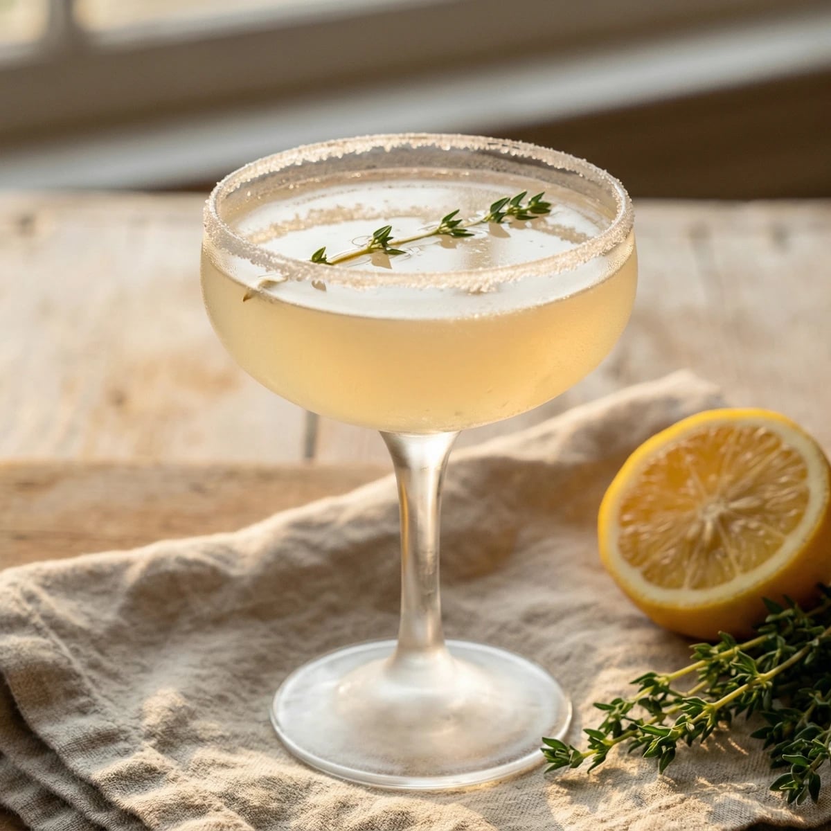 Meyer Lemon Drop with Garden Thyme