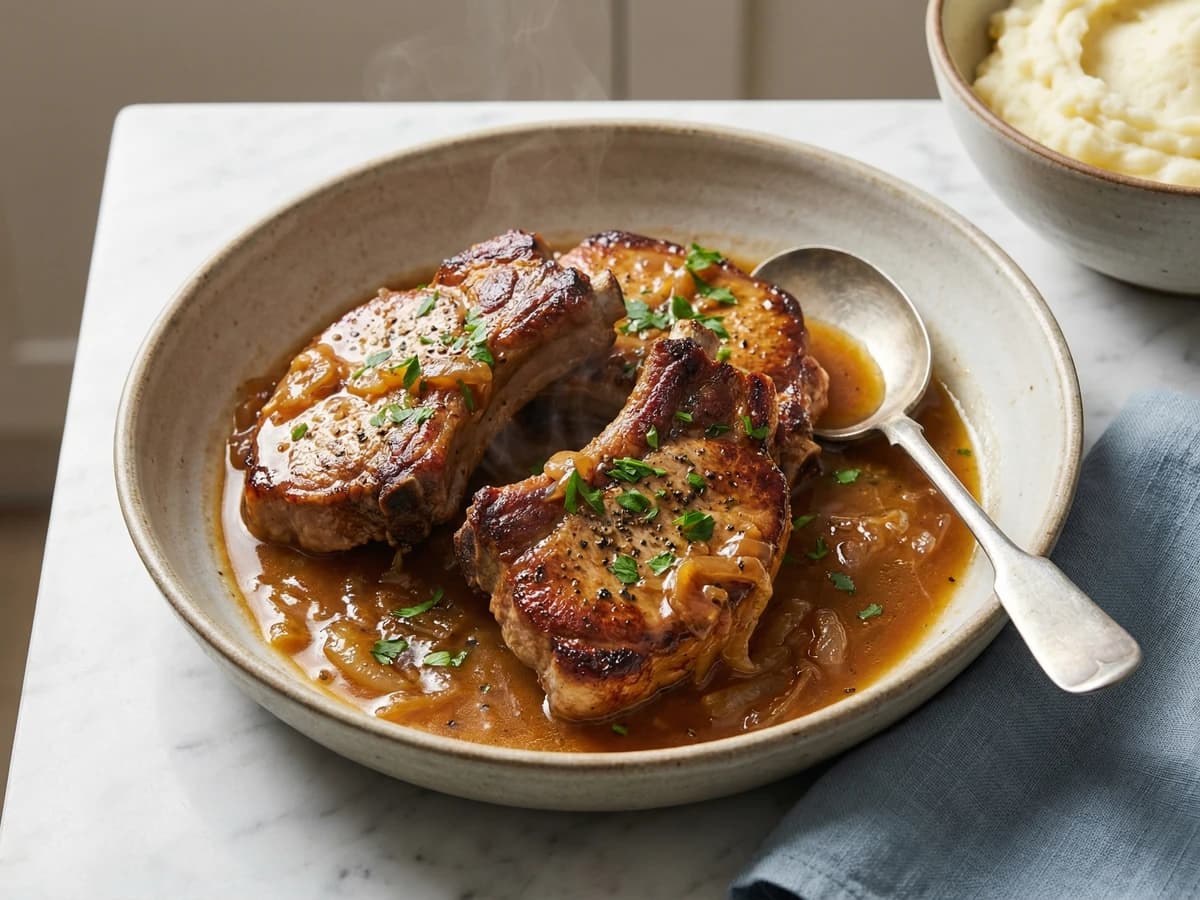 Country-Style Pork Ribs in Gravy - Chef Dean