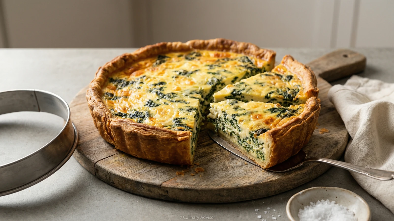 Spinach and Gruyere Quiche