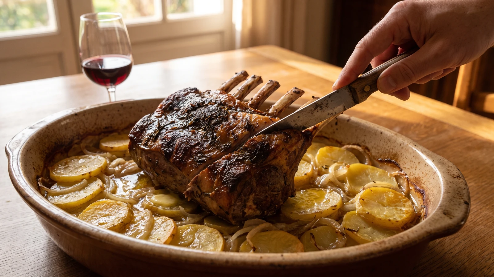 Carré d’Agneau à la Boulangère