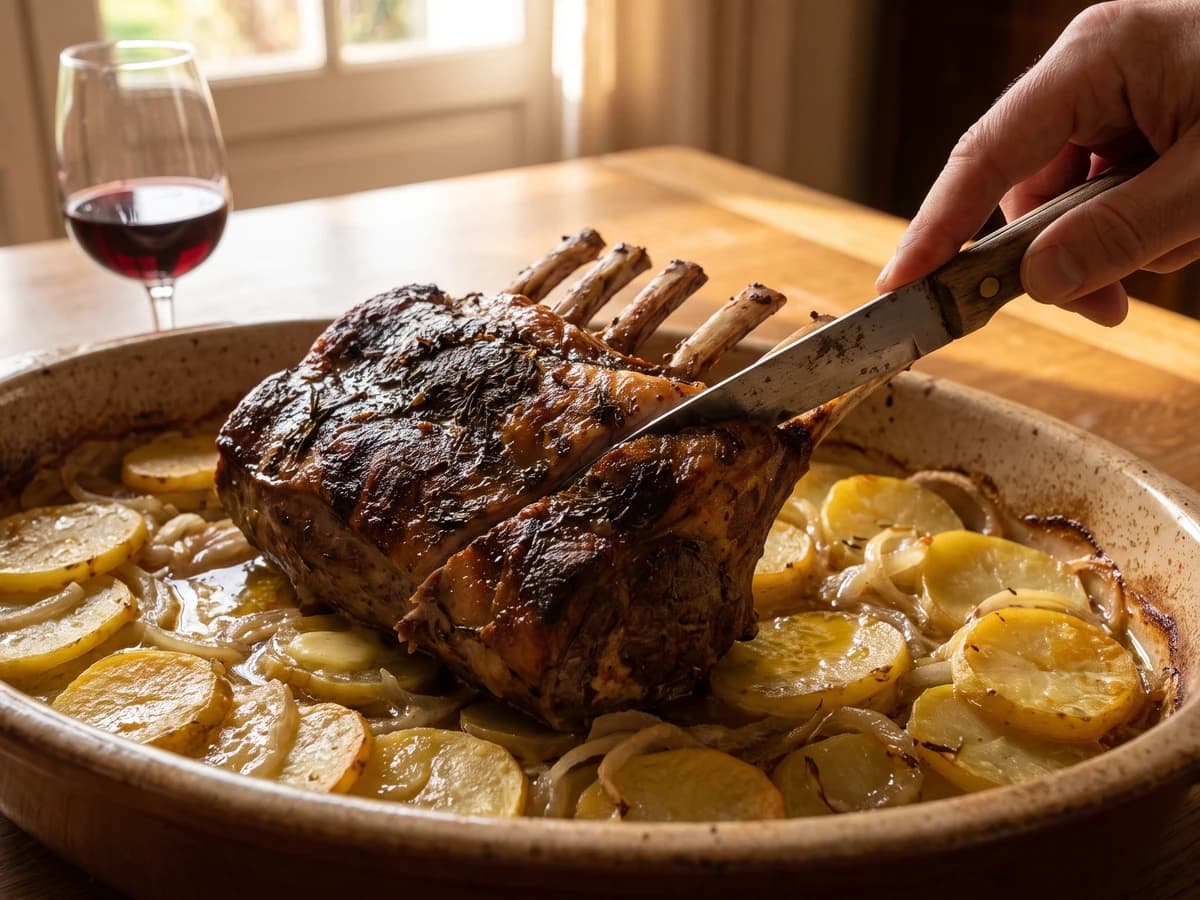 Carré d’Agneau à la Boulangère - Chef Juliette