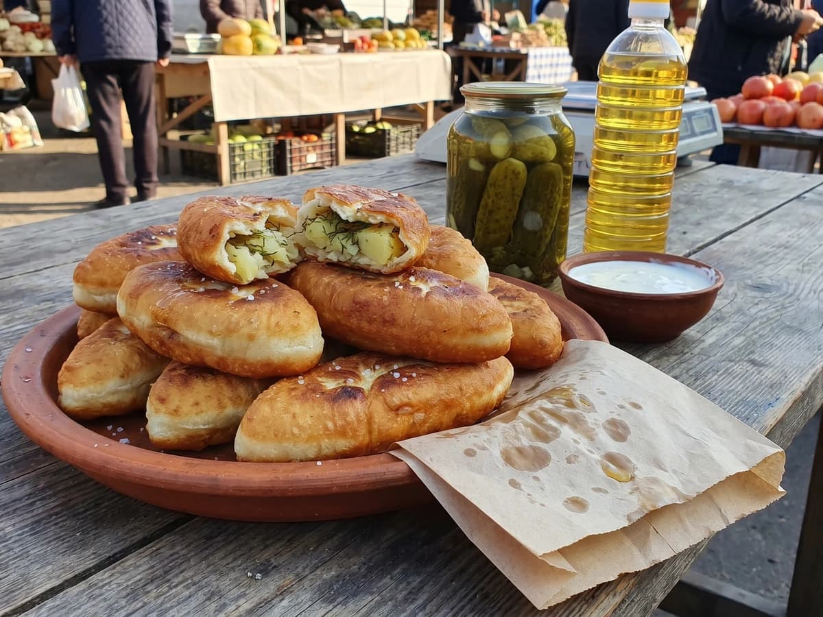 Smazheni Pyrizhky (смажені пиріжки, fried filled buns) - Chef Lesia