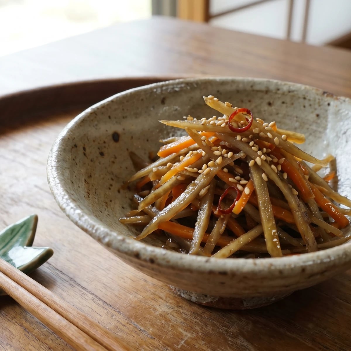 Sautéed Burdock and Carrot (きんぴらごぼう, Kinpira Gobō)