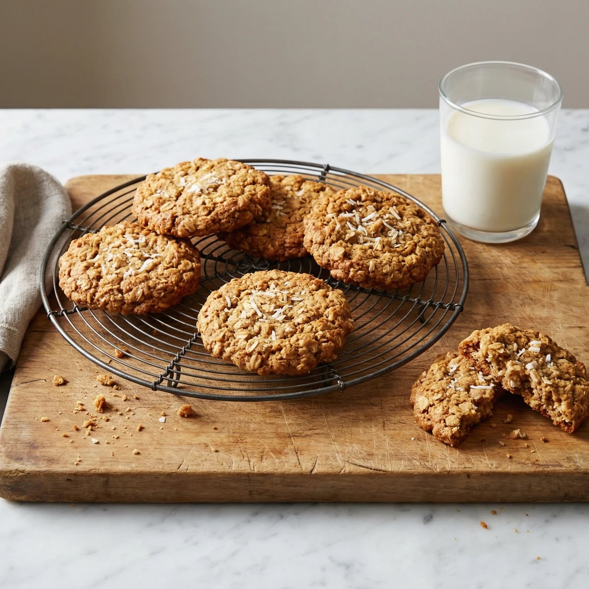 Anzac-Style Oatmeal Cookies