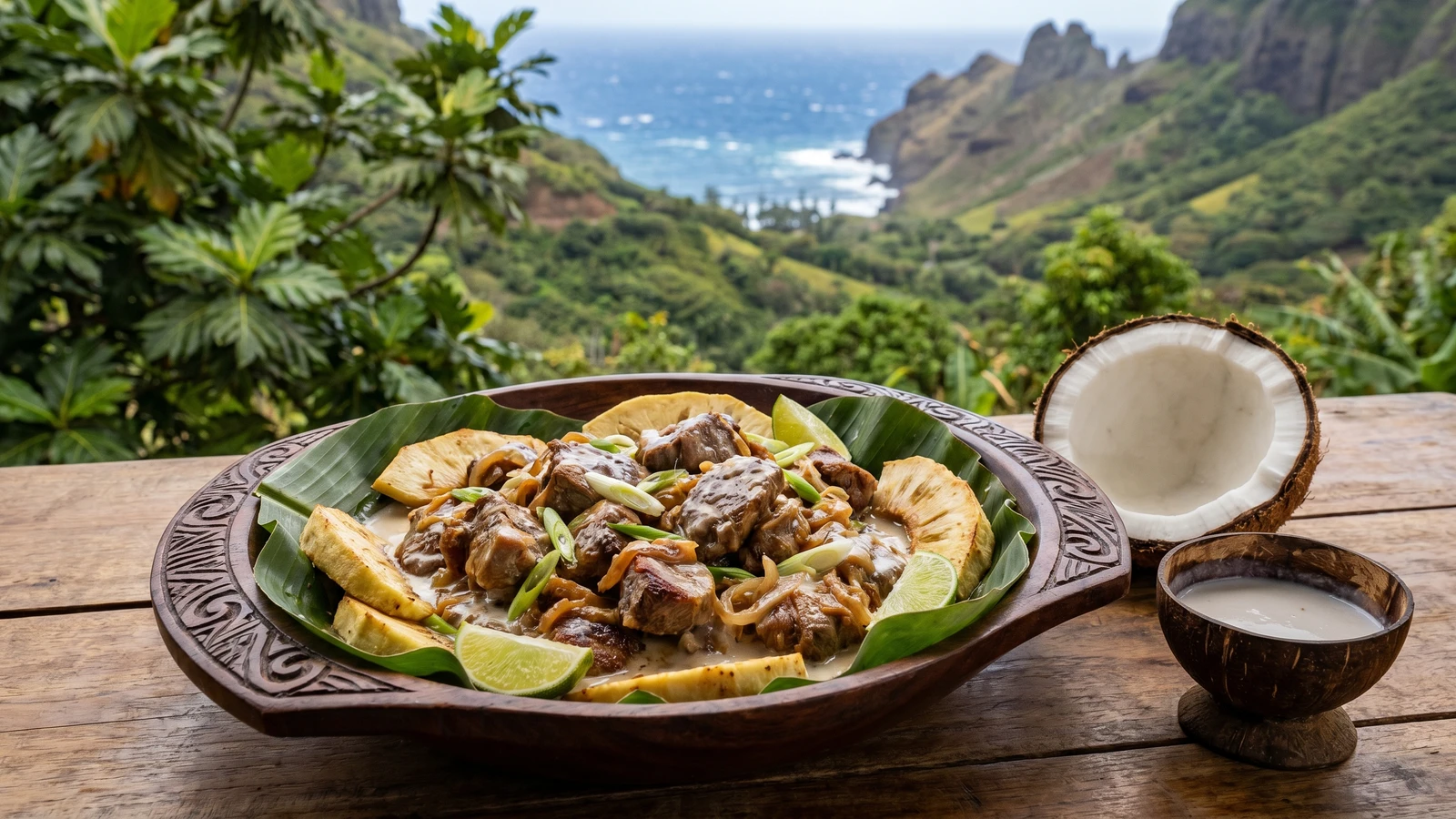 Cabri au Lait de Coco (Henua ʻEnana Wild Goat in Coconut Milk)