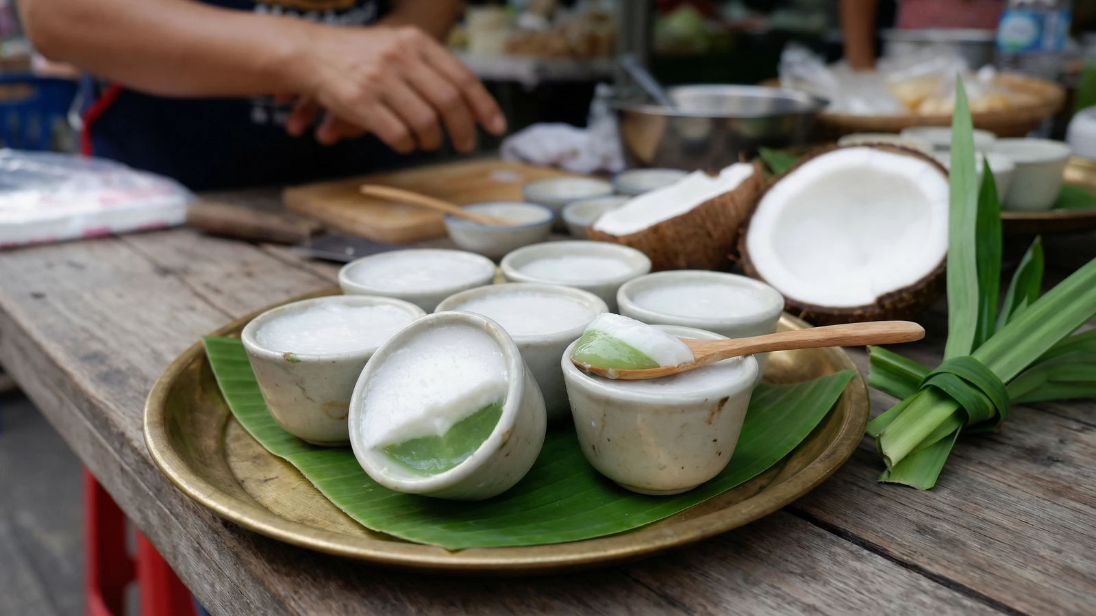 Coconut Custard Cups (Kanom Tuay)