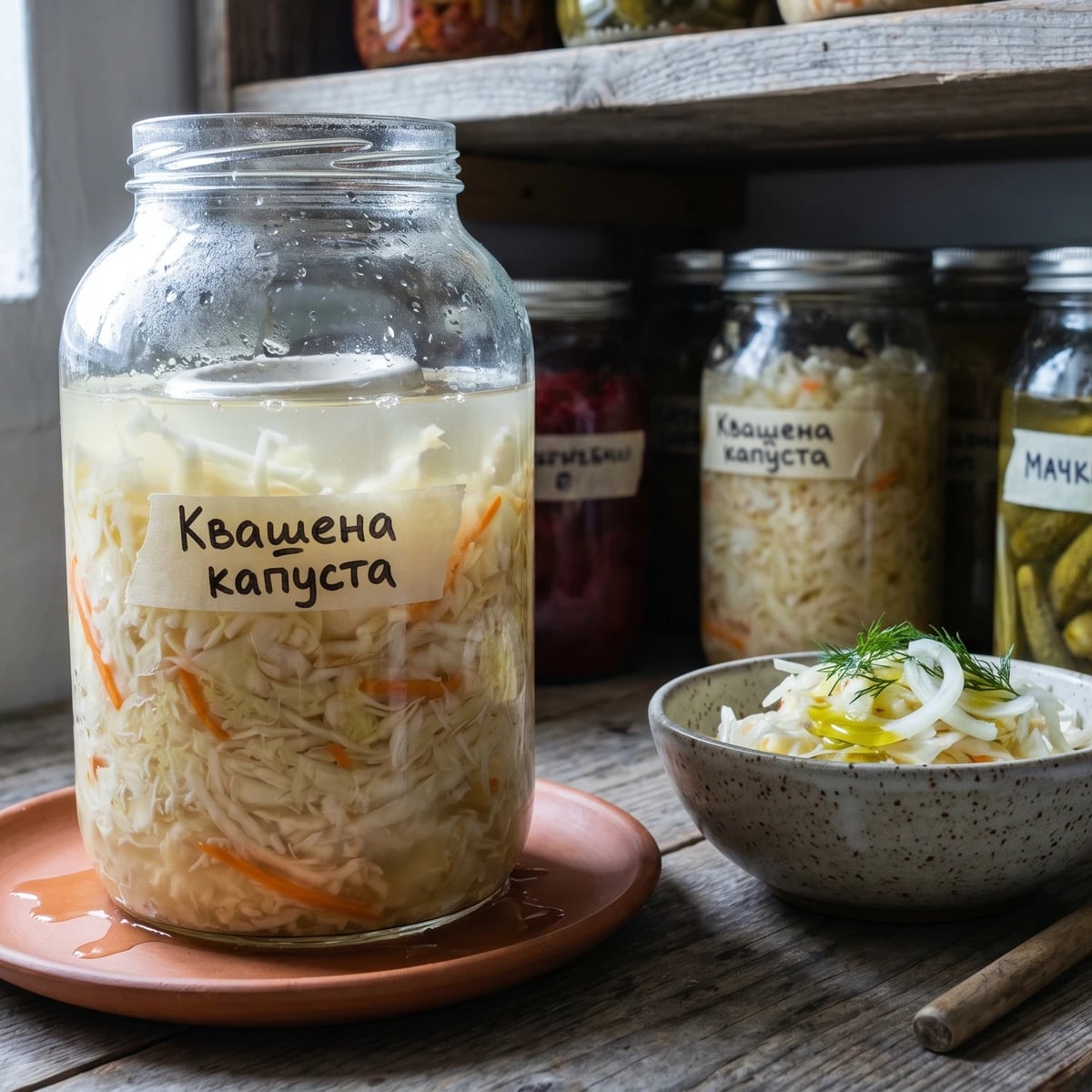 Kvashena Kapusta (квашена капуста, Ukrainian fermented cabbage)