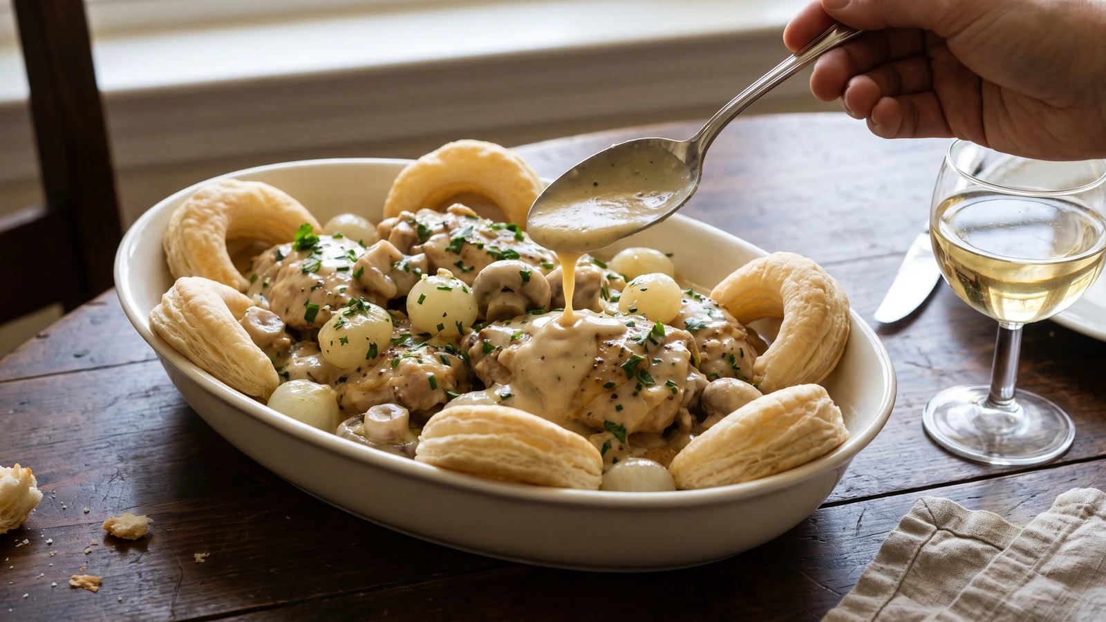 Fricassée de Poulet à l’Ancienne