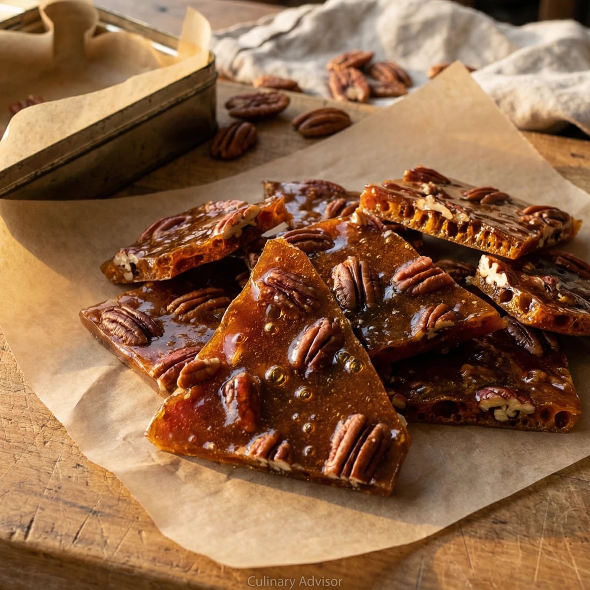 Bourbon Pecan Brittle