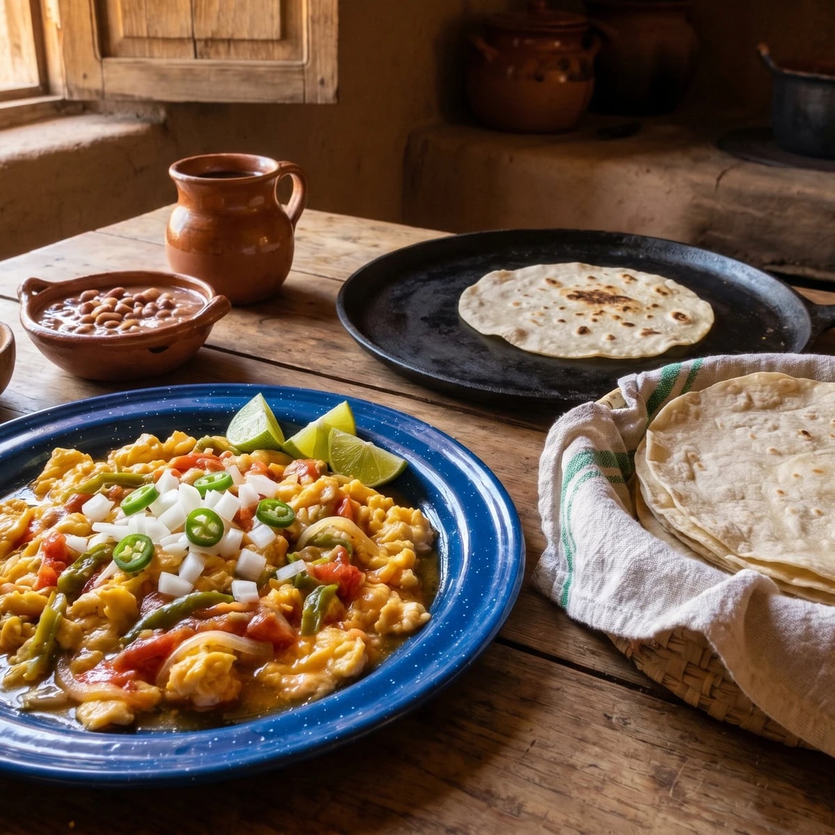 Huevos a la Mexicana con Sobaqueras