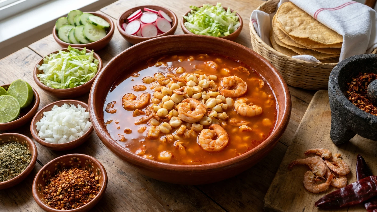 Nayarit Shrimp Pozole (Pozole de Camarón)