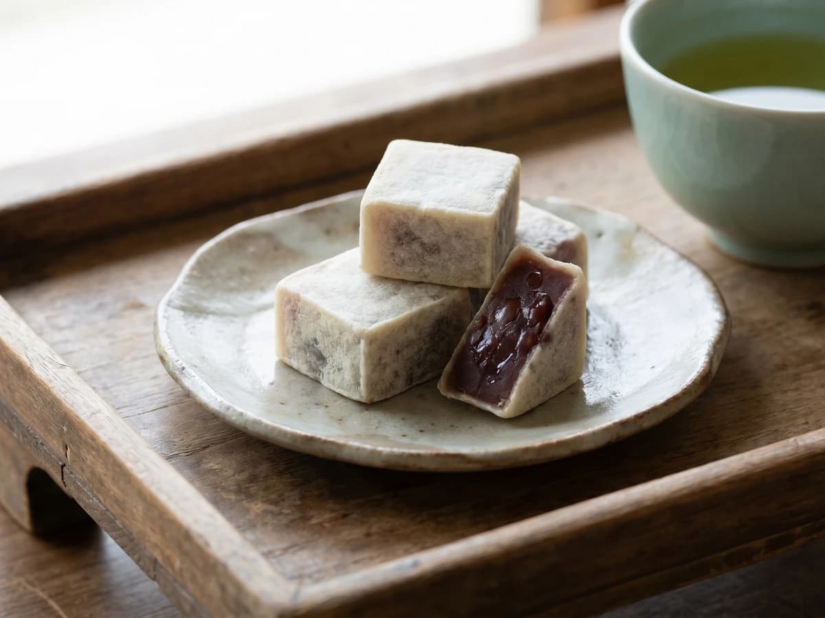Kintsuba (きんつば, griddled azuki cakes) - Chef Takumi