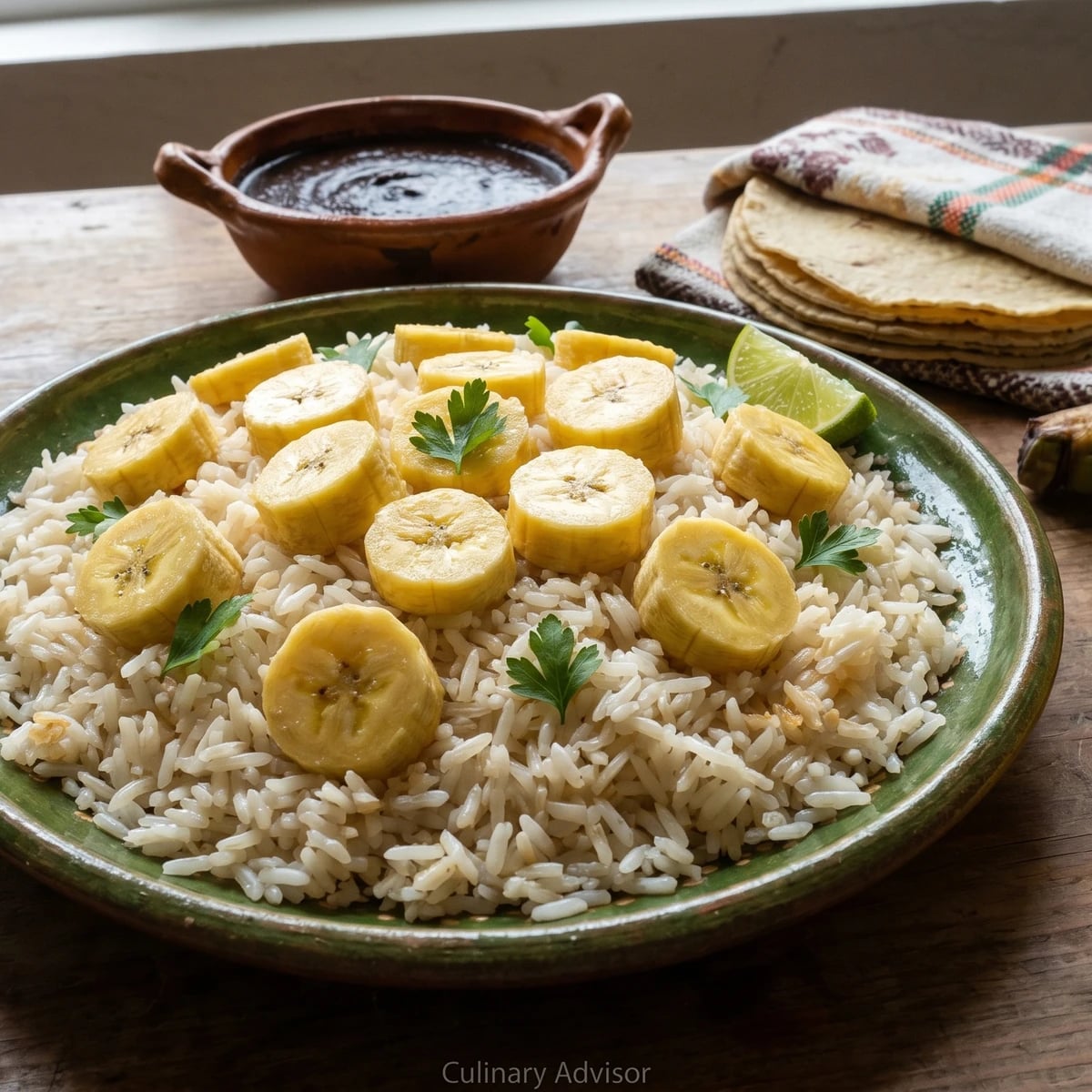 Arroz Blanco con Plátano