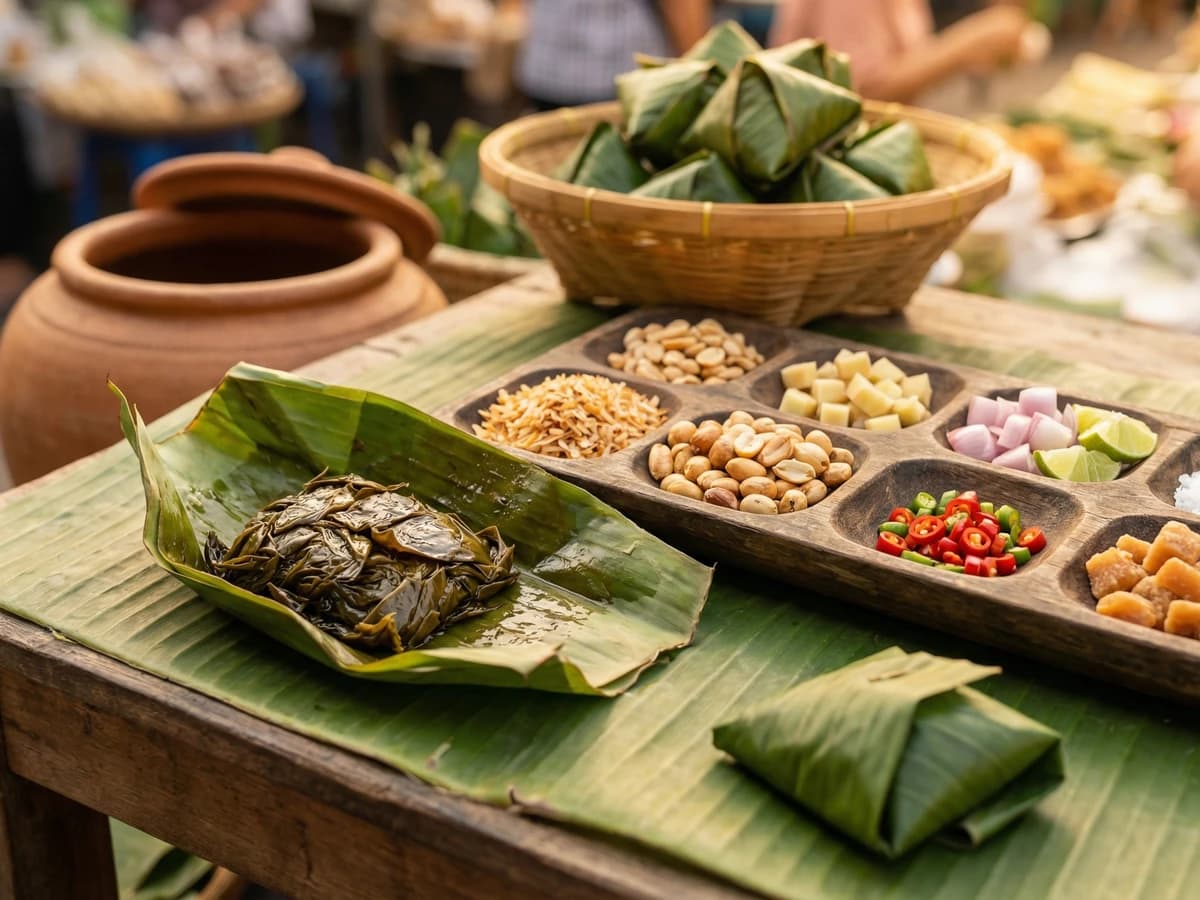 Fermented Tea Leaf Chew (Miang, เมี่ยง) - Chef Fai