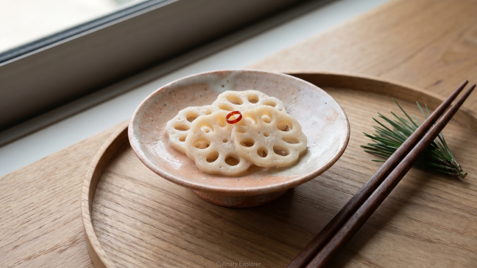 Vinegared Lotus Root (酢蓮根, Su-renkon)