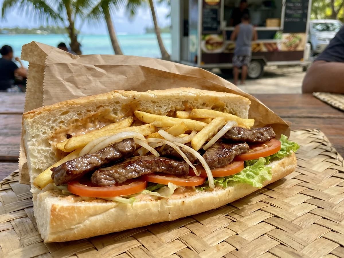 Casse-Croûte Tahitien (Tahitian Baguette Sandwich) - Chef Makoa