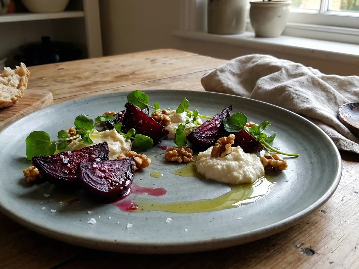 Roasted Beetroot with Horseradish Cream and Walnuts - Chef Thomas