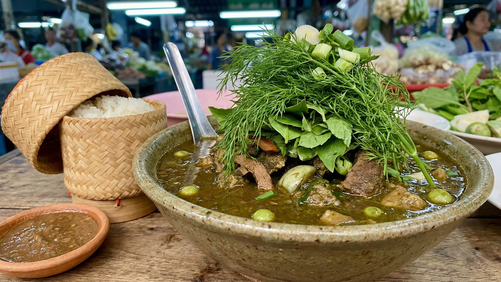 Isan-Lao Herb Stew (Or Lam / อ๋อลาม)