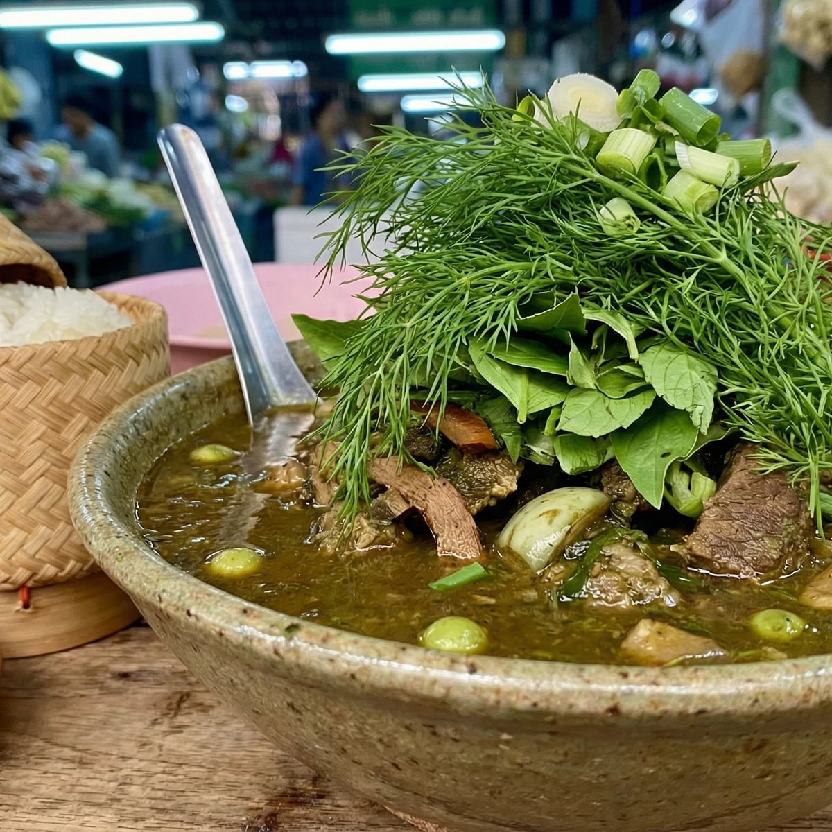 Isan-Lao Herb Stew (Or Lam / อ๋อลาม)