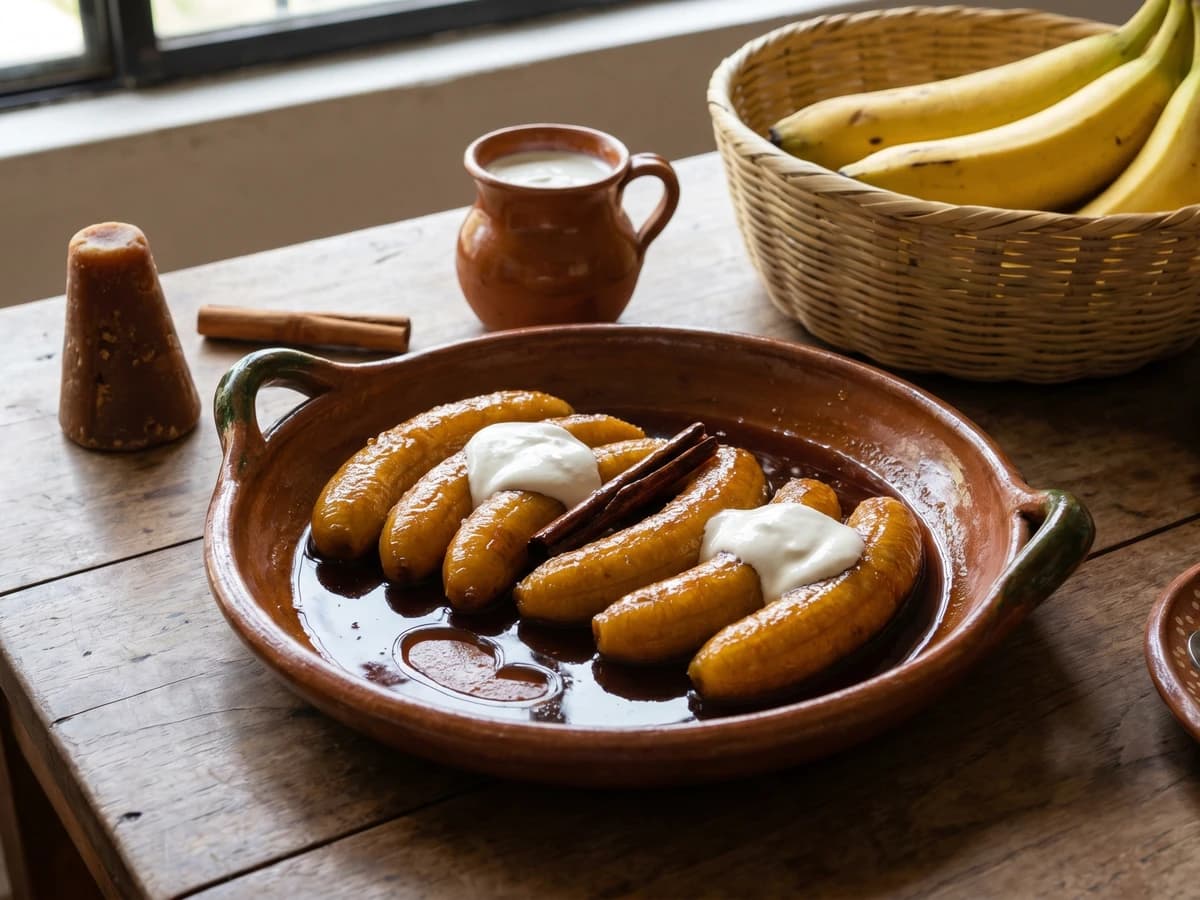 Tlatoquil Morelense de Plátano Manzano en Piloncillo - Chef Lupita