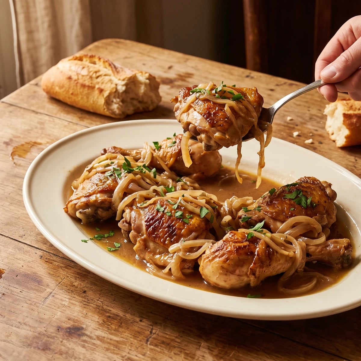 Poulet Sauté Lyonnaise