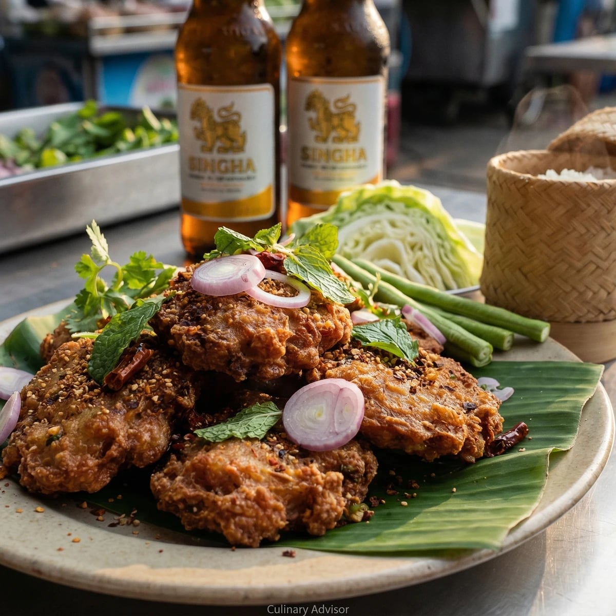 Fried Larb Cakes (Larb Moo Tod)
