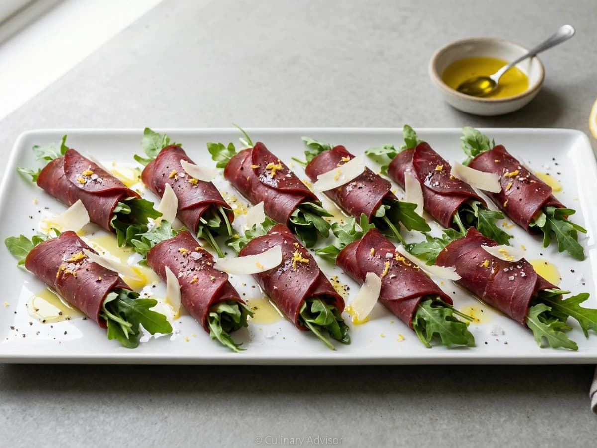 Bresaola-Wrapped Arugula Bundles - Chef Dean