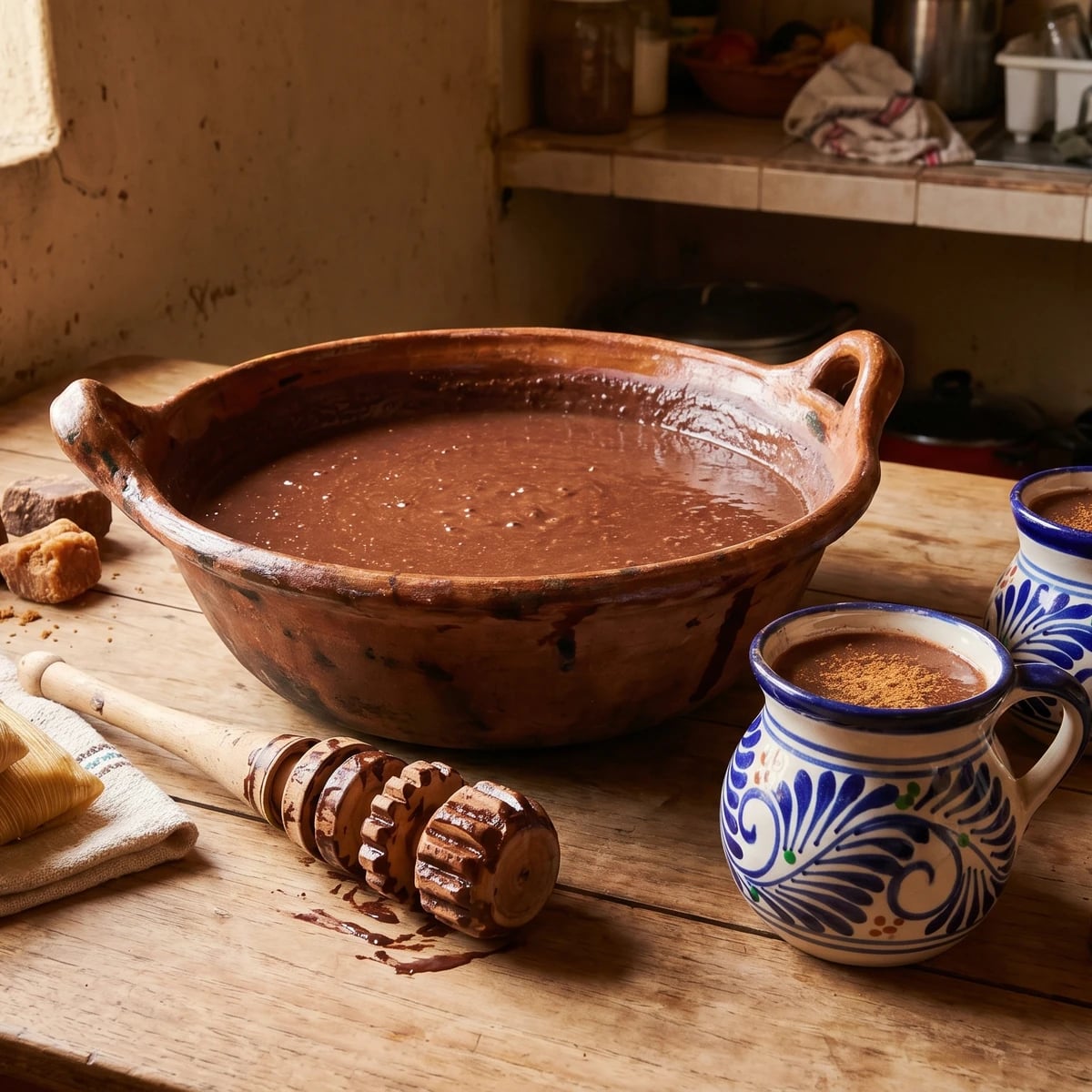 Champurrado Bajío con Chocolate de Metate