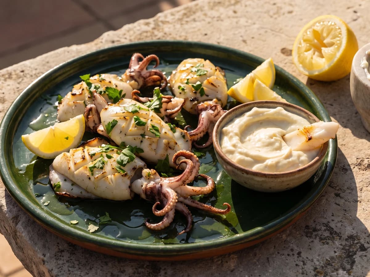 Sepia a la Plancha con Allioli - Chef Isabel