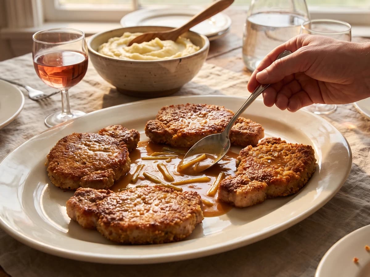 Fresh-pork Cutlets à la Charcutiere - Chef Juliette