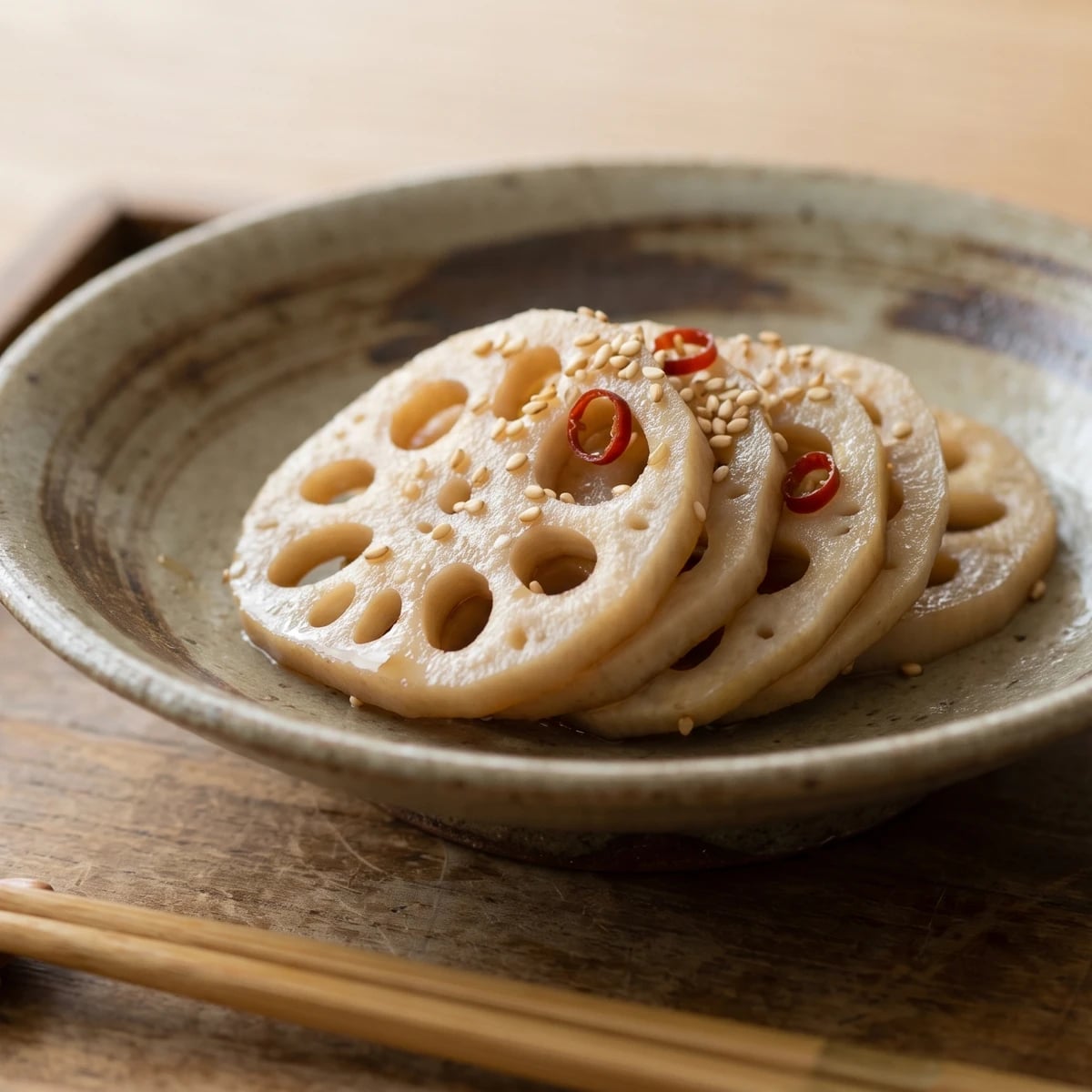 Lotus Root Kinpira (れんこんのきんぴら, Renkon no Kinpira)