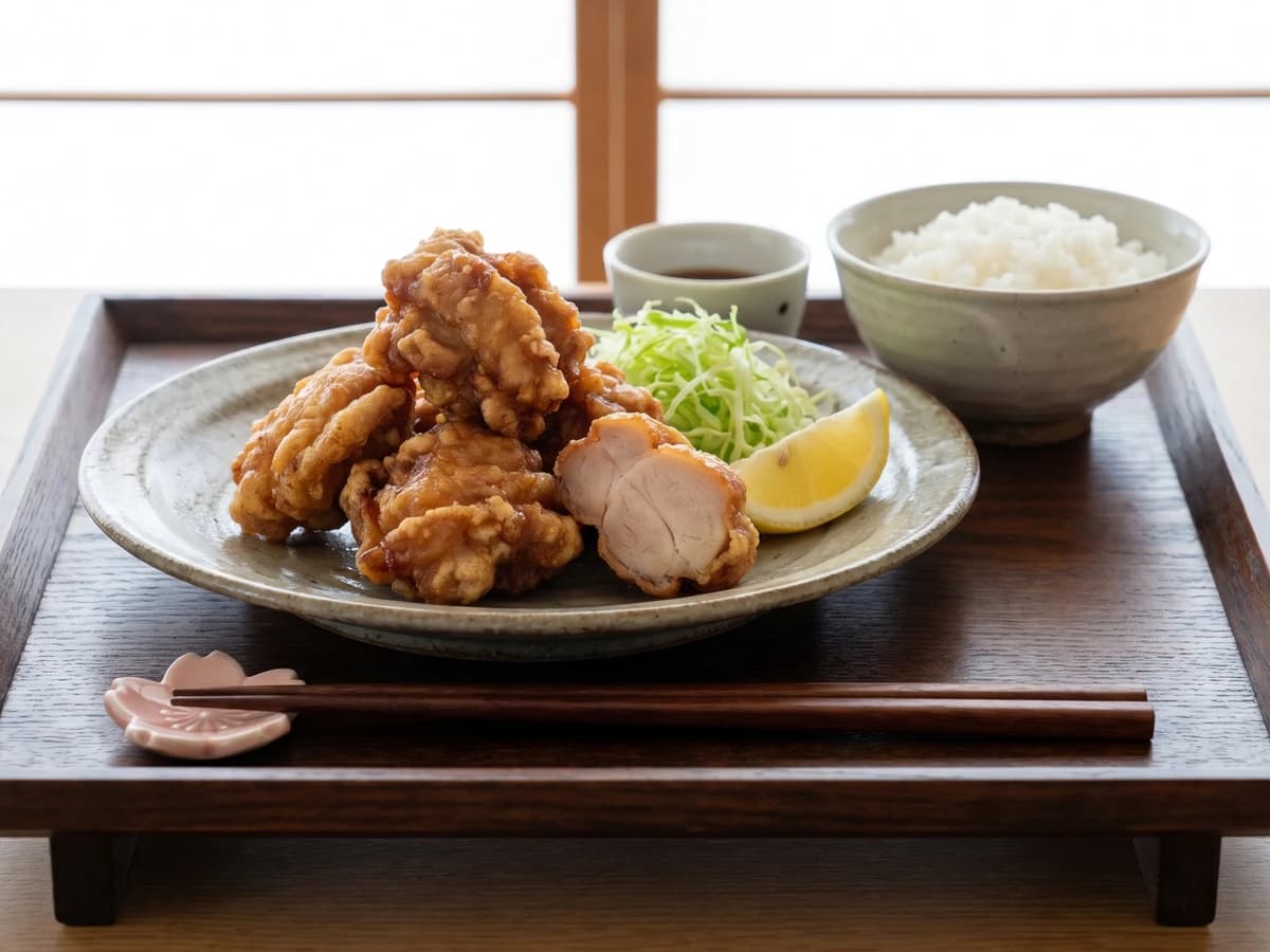 Tori no Karaage (鶏の唐揚げ, Japanese fried chicken)