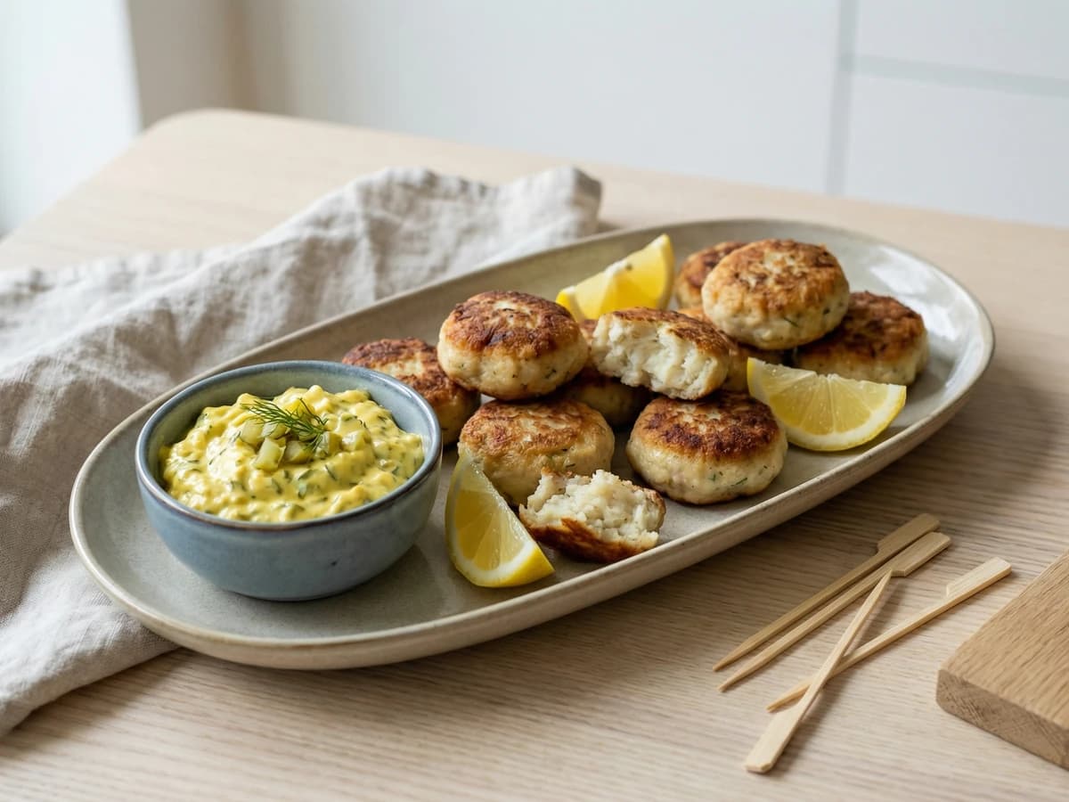 Sma Fiskefrikadeller med Remoulade - Chef Freja