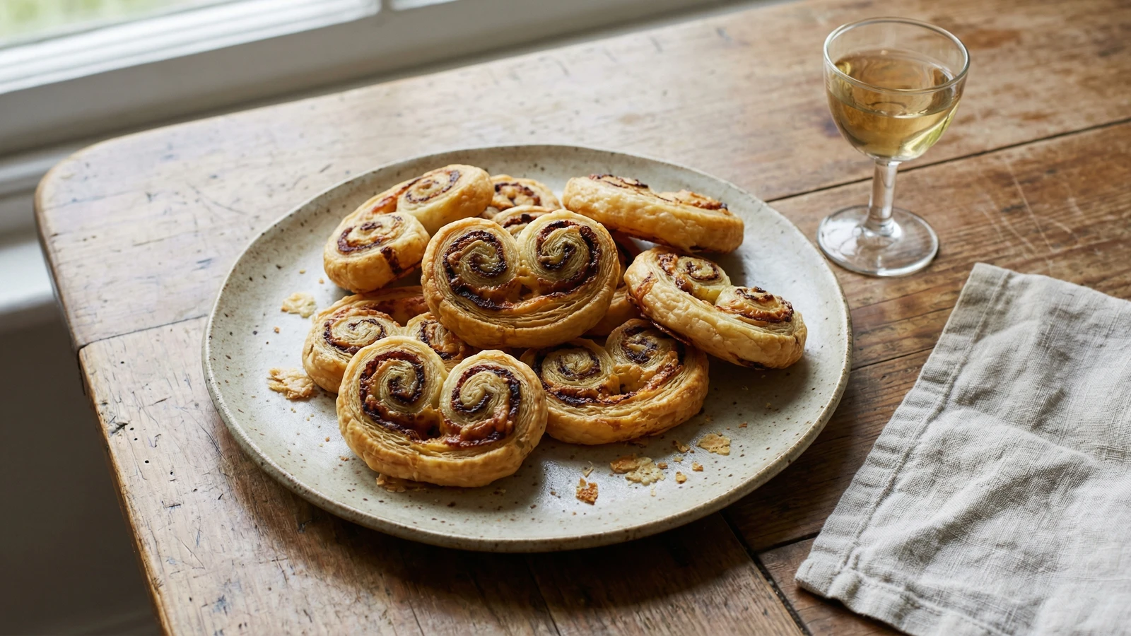 Marmite and Cheddar Palmiers