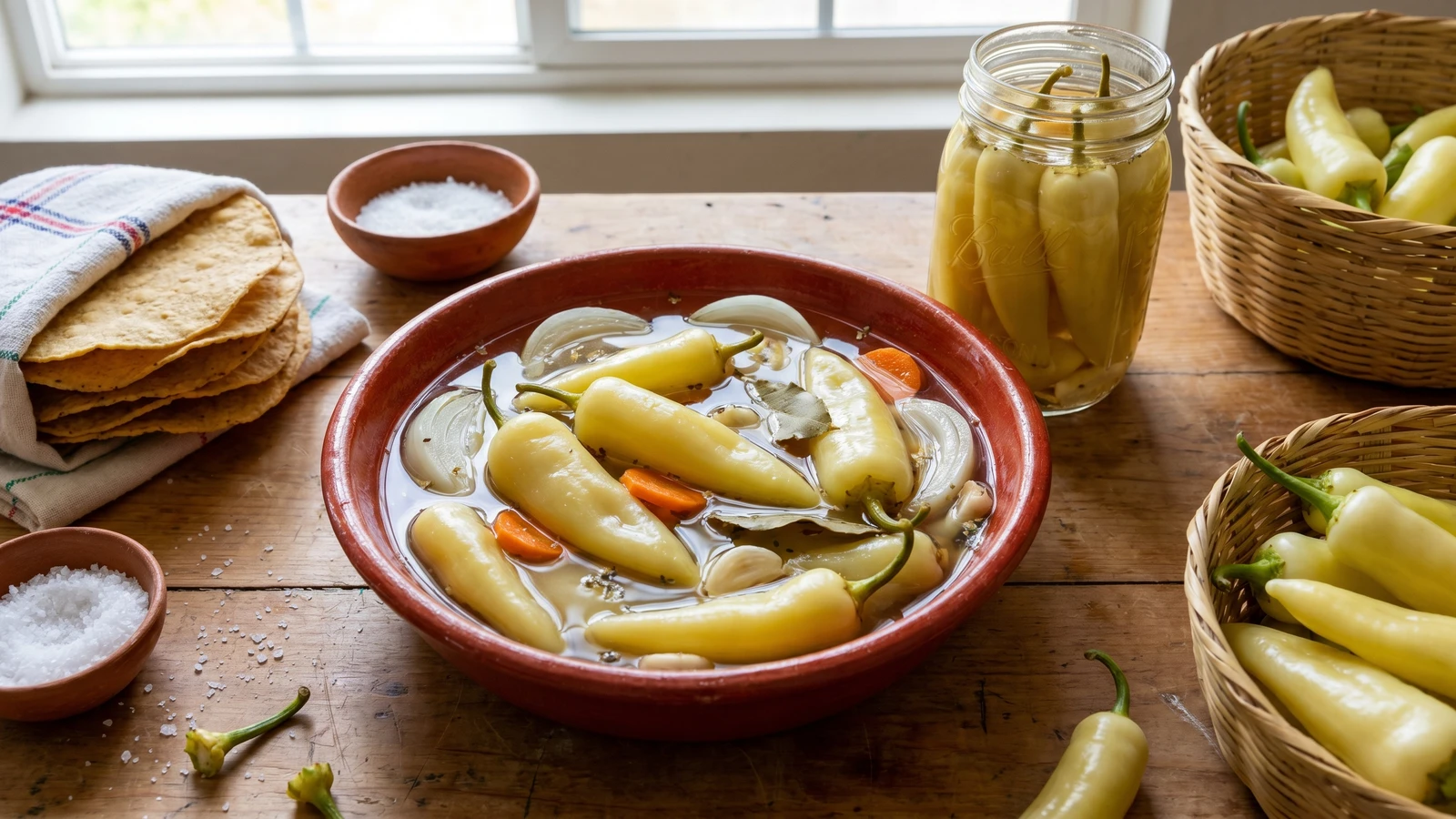 Colima Pickled Yellow Chiles (Chiles Gueros)