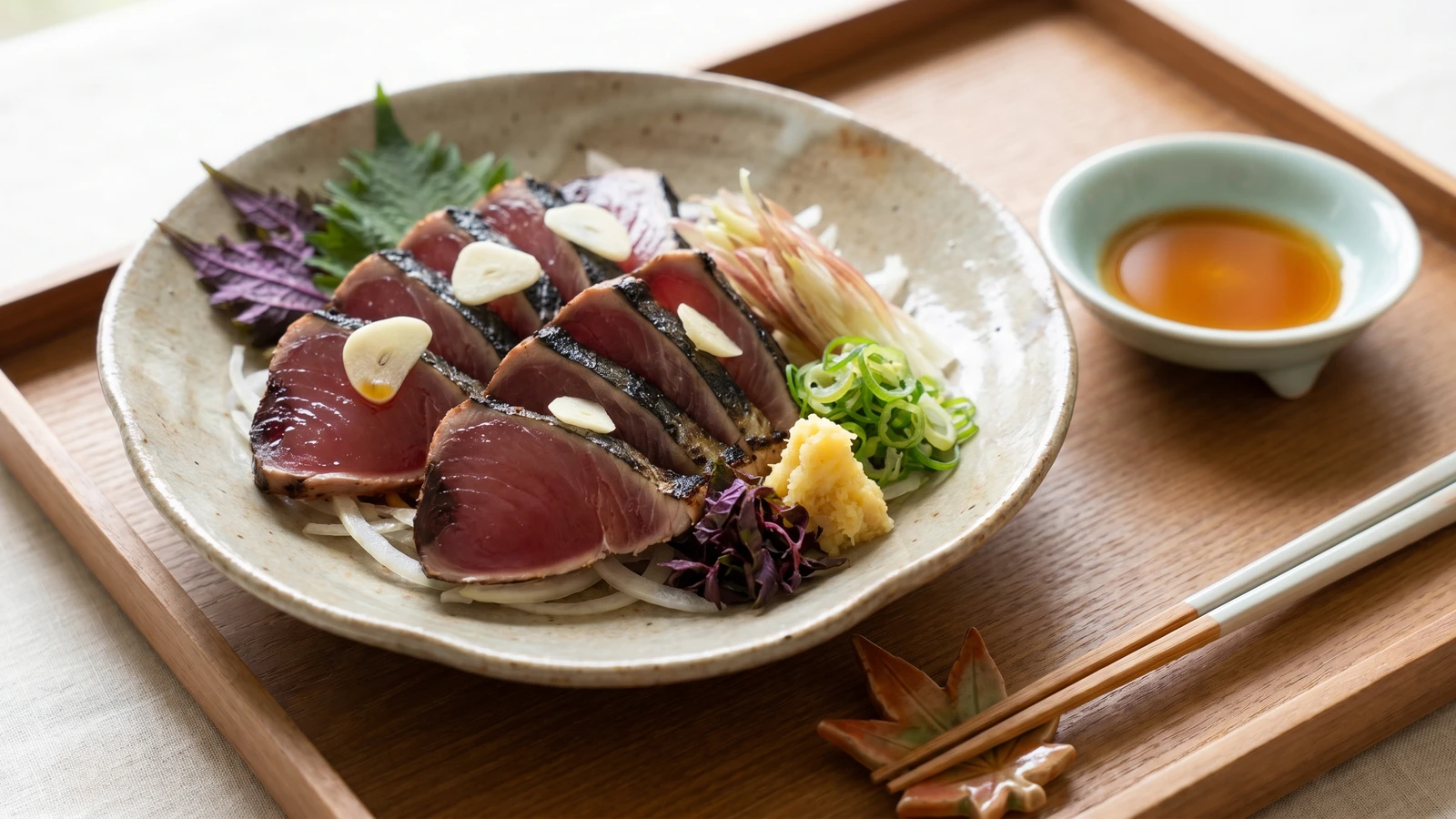 Seared Bonito (鰹のたたき, Katsuo no Tataki)