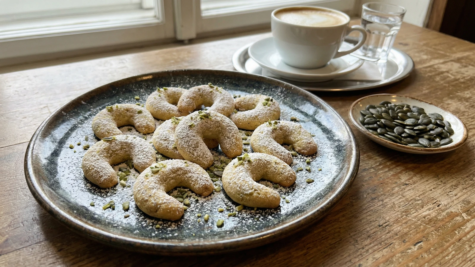 Kürbiskernkipferl (Pumpkin Seed Crescents)