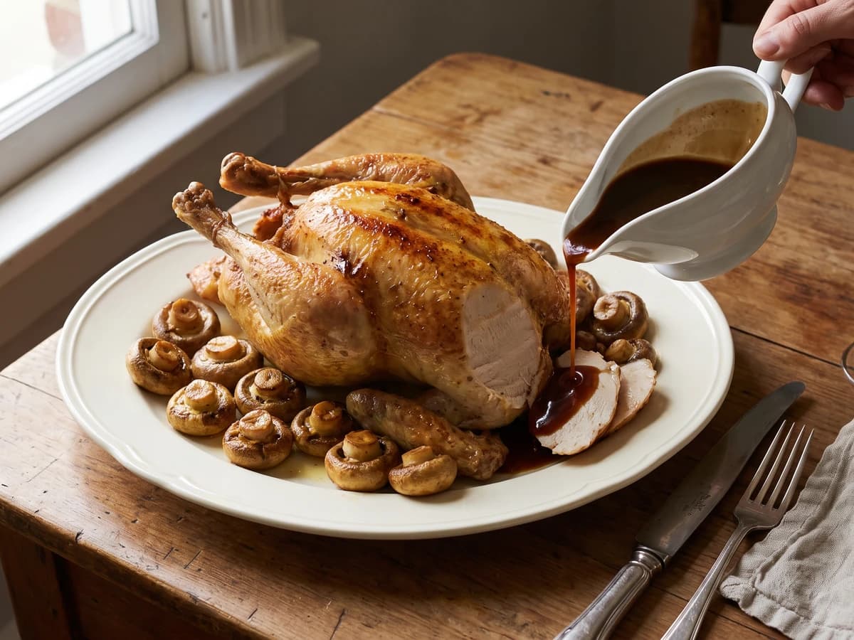 Poularde aux Champignons à Brun - Chef Juliette