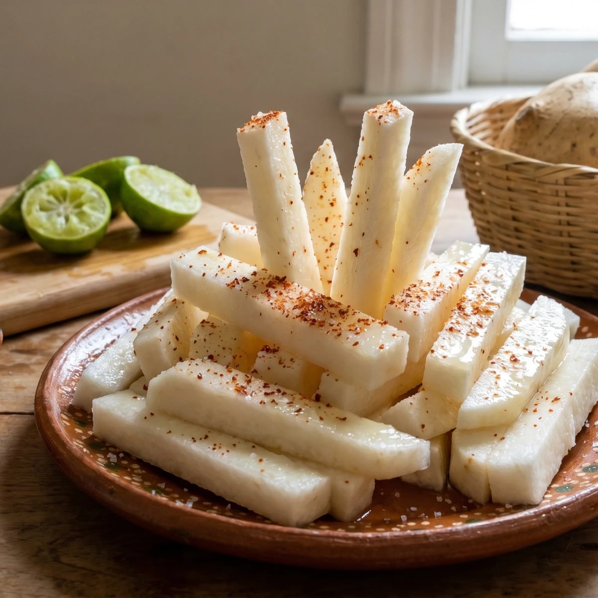 Jícama con Limón y Chile Piquín