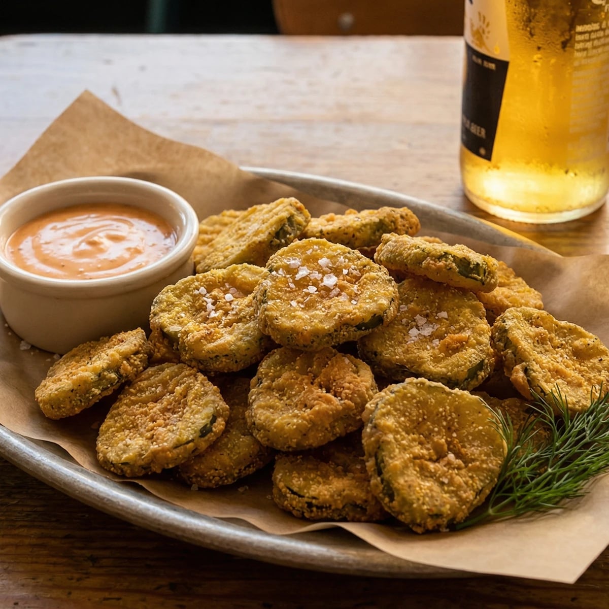 Fried Pickles with Comeback Sauce