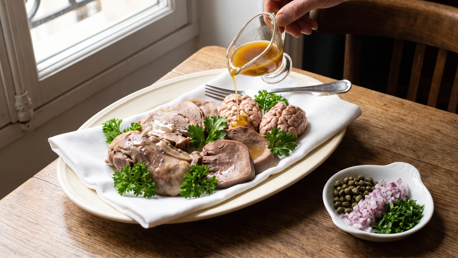 Tête de Veau à la Vinaigrette ou à l’Huile