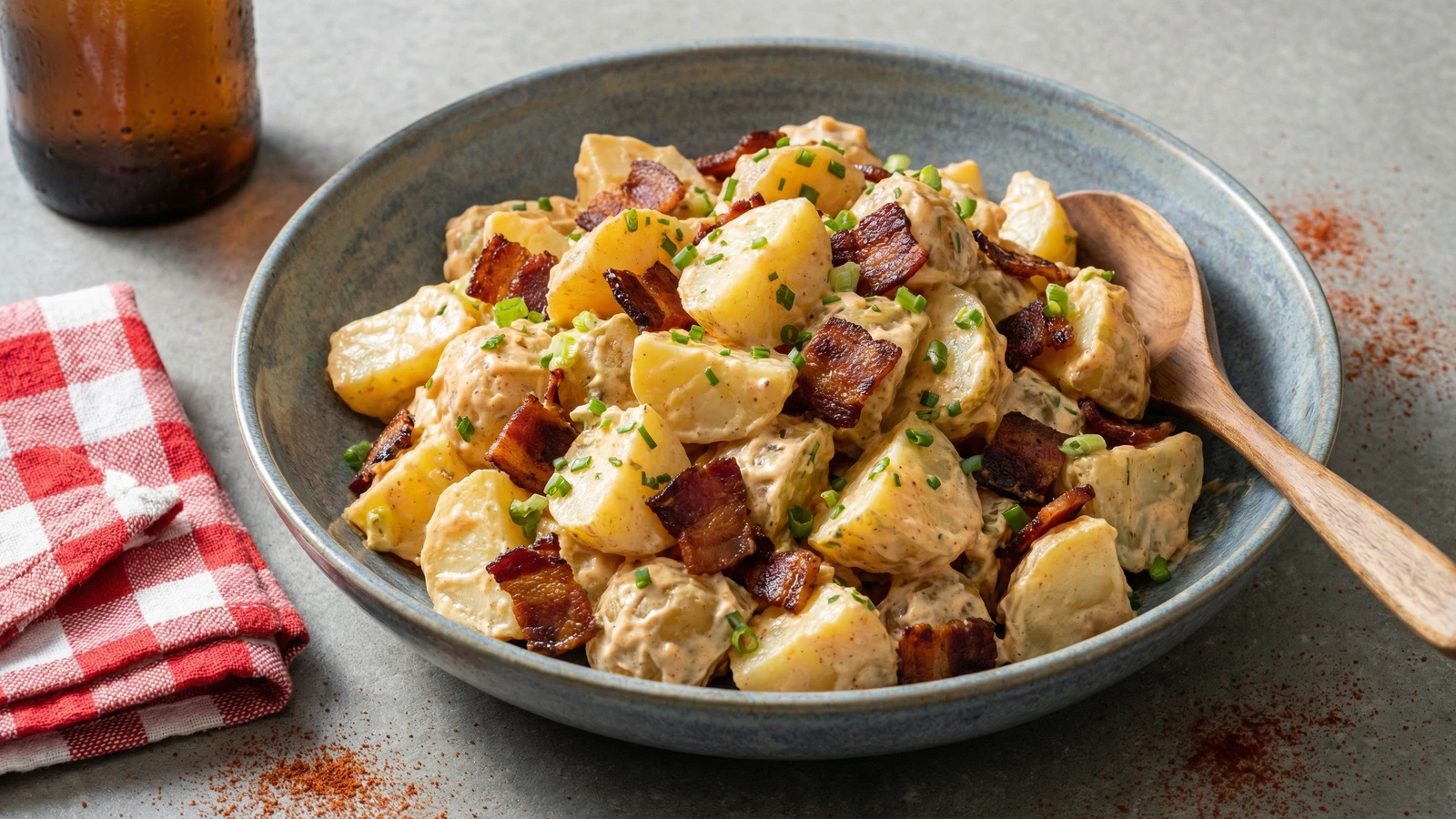 Smoked Paprika Potato Salad with Bacon