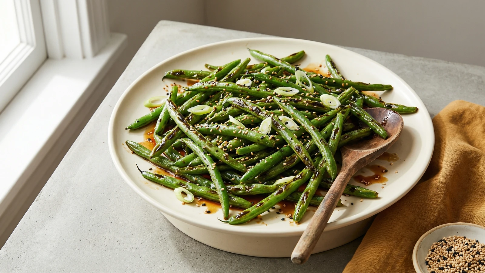 Sesame Ginger Green Beans