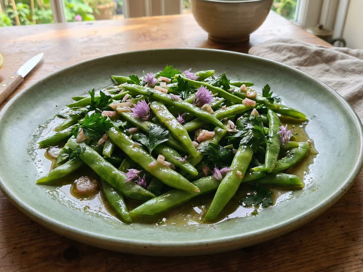 Runner Bean Salad with Shallot Vinaigrette - Chef Thomas