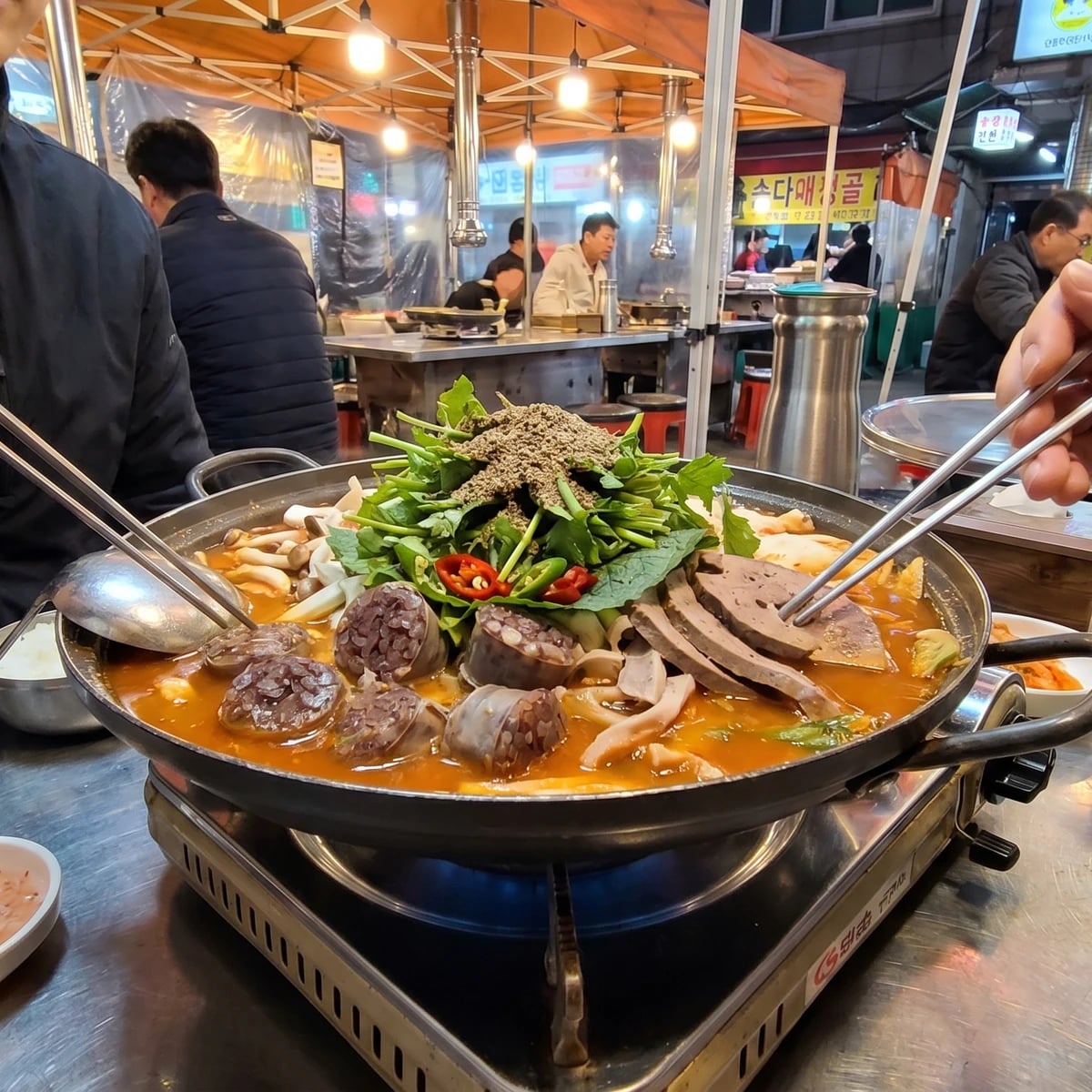 Sundae-jeongol (순대전골, Blood Sausage Hot Pot)
