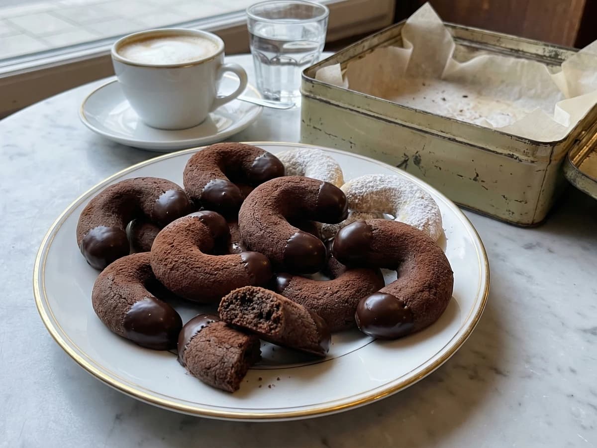 Schokokipferl (Chocolate Crescent Cookies) - Chef Elsa