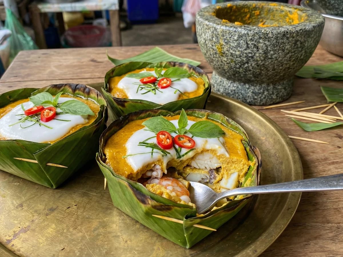 Southern Steamed Seafood Curry (Hor Mok Talay)