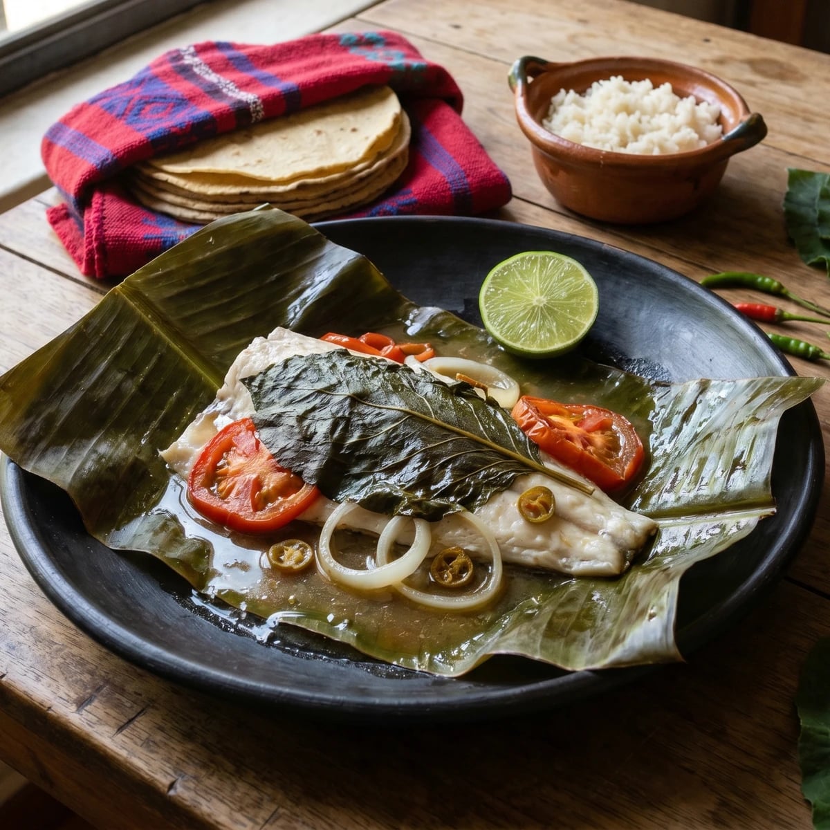 Robalo Empapelado en Hoja Santa