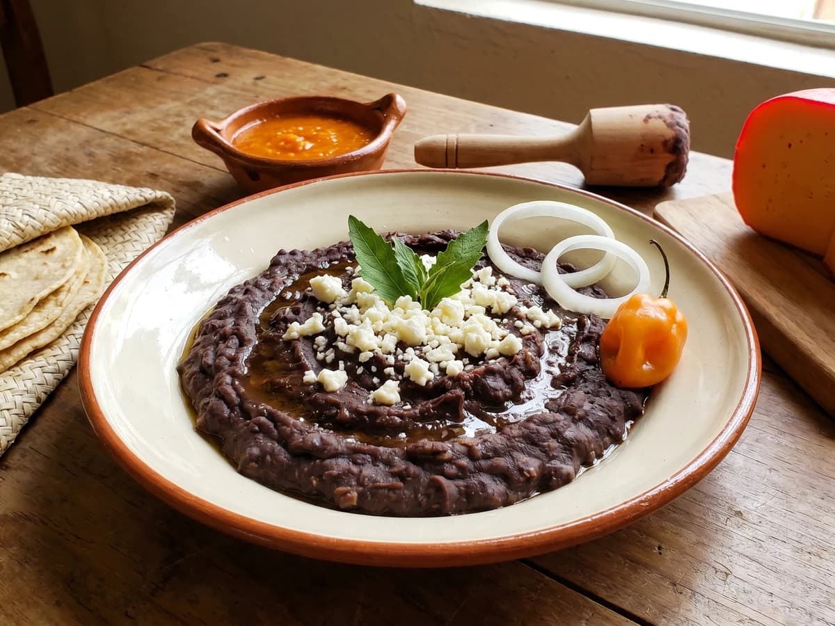 Frijoles Refritos con Manteca y Epazote Yucatecos - Chef Lupita
